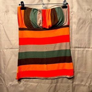 Rue 21 bold striped tube top.